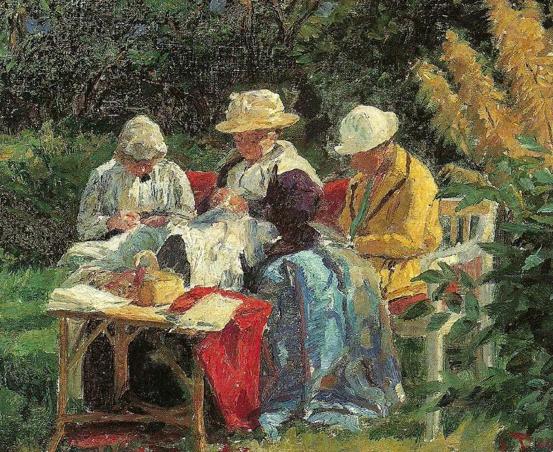 Laurits Tuxen solskin i haven China oil painting art
